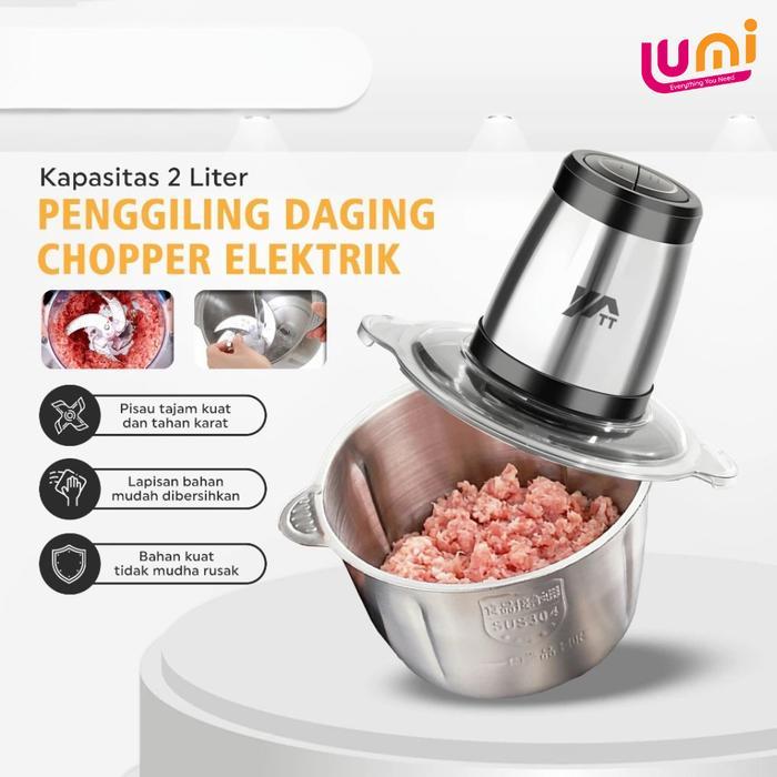 Chopper Blender Daging Stainless/Blender Chopper Blender Daging Serbaguna/Penggiling Meat Blender