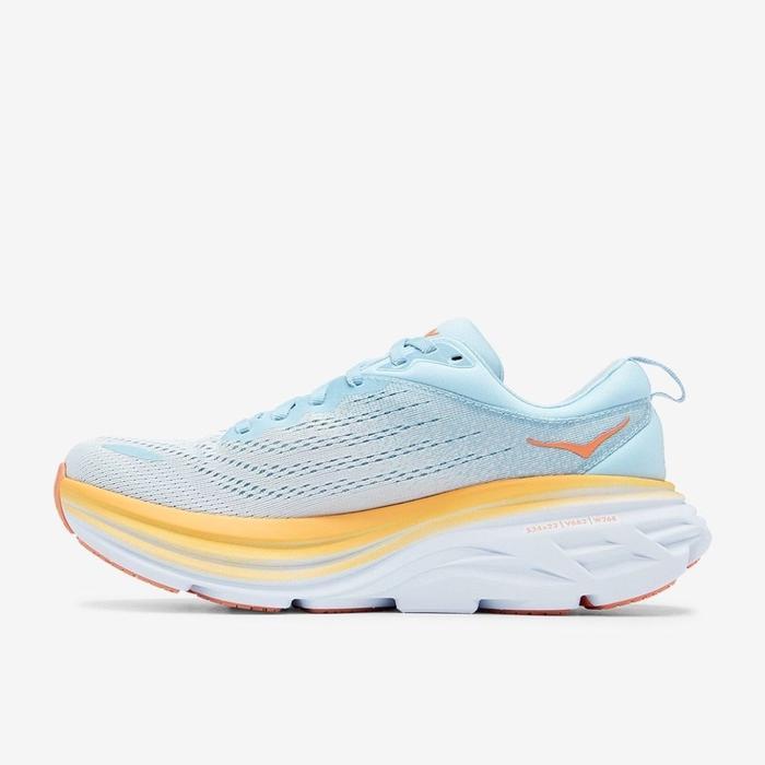 Aasics Runners - Sepatu Lari Hoka Bondi 8 Women'S - Harbor Mist