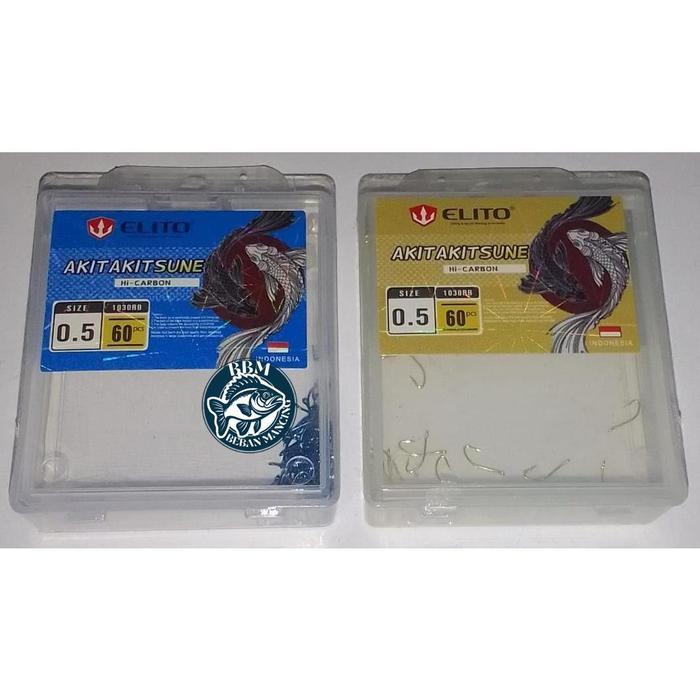 KAIL PANCING BOX ELITO AKITAKITSUNE 1030R ISI 60PCS (NO.1-15) BLUE / GOLD