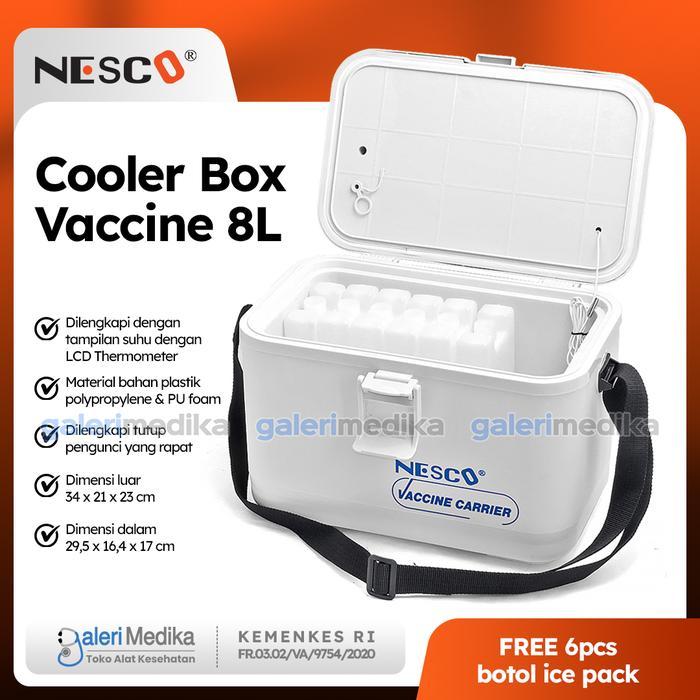 Ready Nesco Cooler Box Vaccine 8 Liter - Kotak Pendingin Vaksin / Cool Vaccine Carrier 8L Tempat