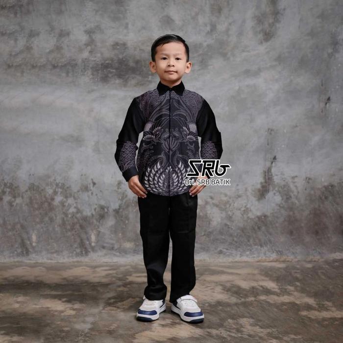 ASLI Batik Ayah & Anak Laki-Laki Couple Motif Pusoko Ukuran M-XXL Pasangan Seragam Gamis Wanita Hem
