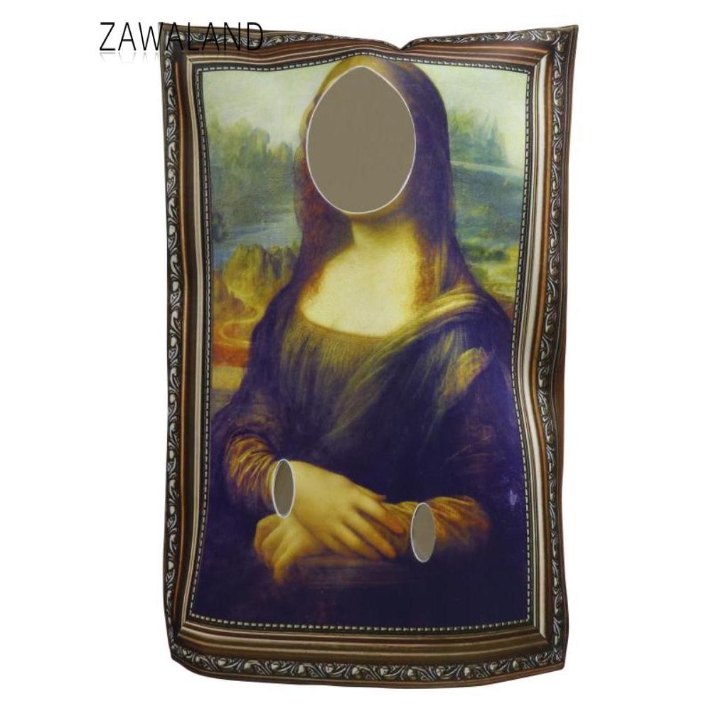 Zawaland Mona Lisa Costume Kid Carnival Disguisement Clothes The Scream Mural Party Dress Up Funny