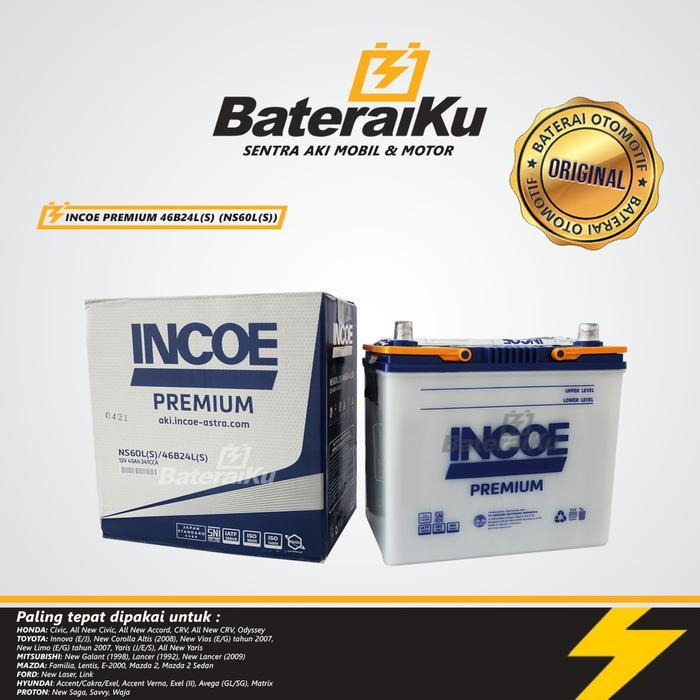 Aki Incoe Premium Ns60Ls Aki Basah Aki Mobil Yaris, Hrv, Vios, Crv, New Limo, Dll Car