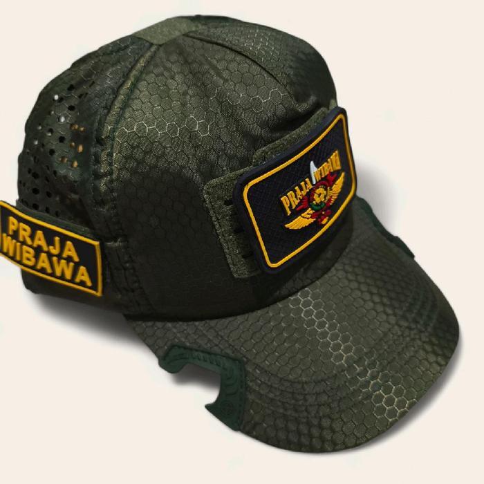 Topi Pol Pp Hijau Dan Hitam Praja Wibawa