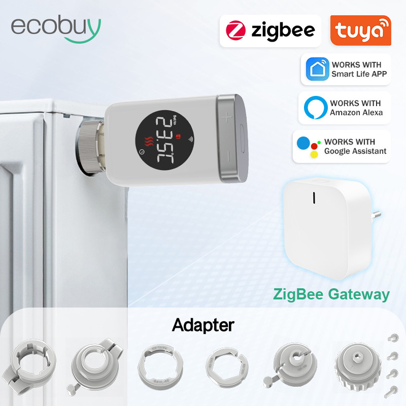 Smart Home Tuya Zigbee Thermostat Radiator Valve Smart Radiator Valve Tuya Thermostatic Valve
