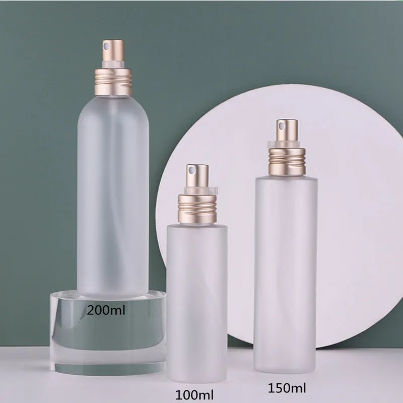 New 100/150/200ml PET Spray Bottle Pump Bottle Frosted Plastic Perfume Atomizer Fine Mist