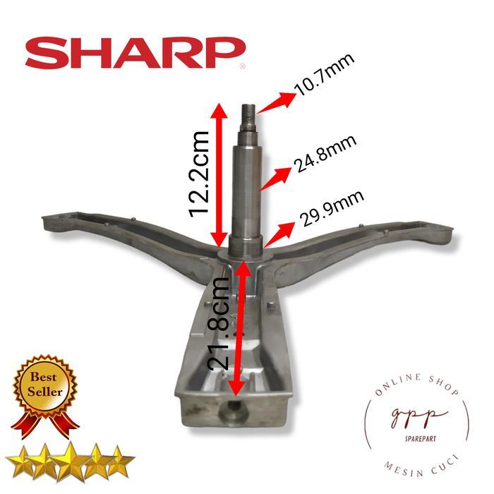 Spider Segitiga Mesin Cuci Sharp Esfl-1072B Esfl 1072B Drat Luar Restock