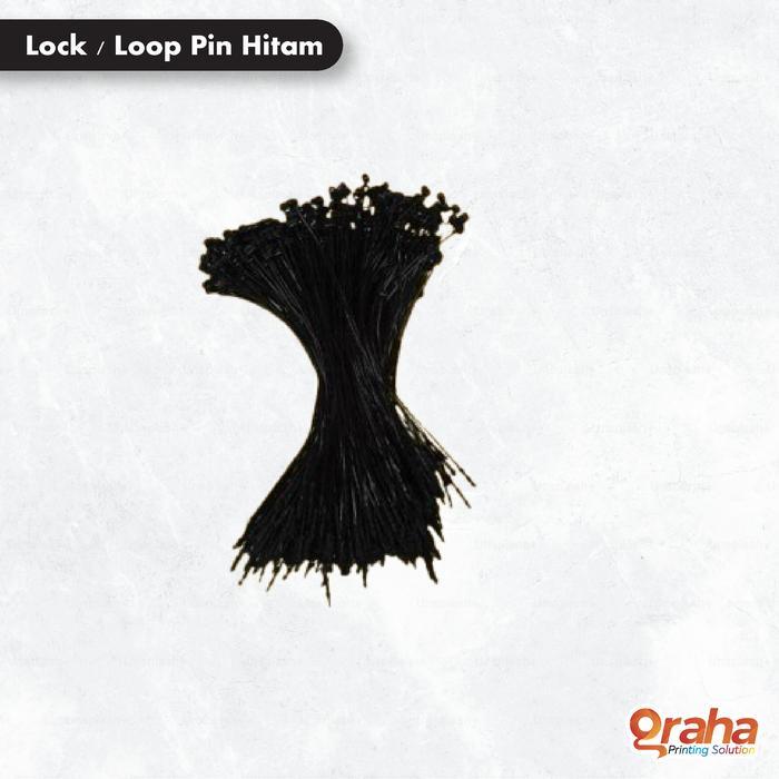 Lock Pin / Loop Pin Tali / Tali Hang Tag Alat Hitam