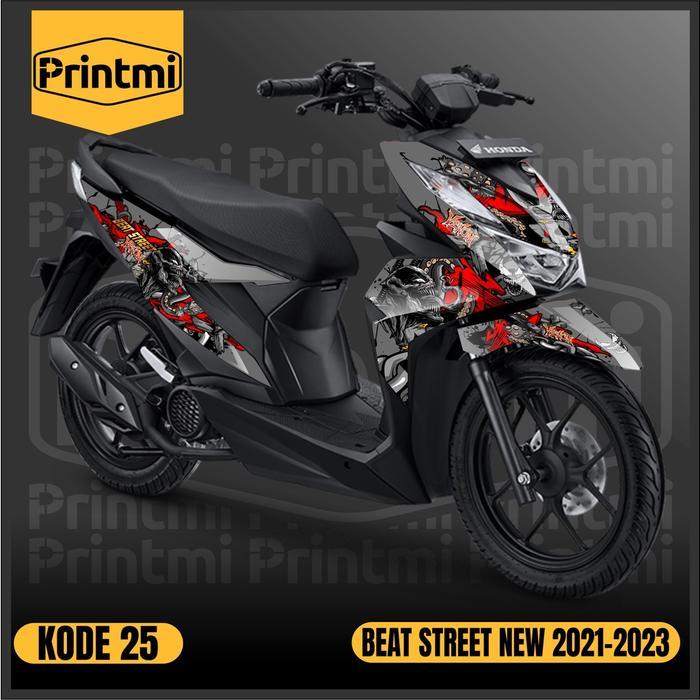 Printmi Stiker Decal Beat Street New Full Body Sticker 2024 2023 2022 2021 Venom Motor Honda Variasi