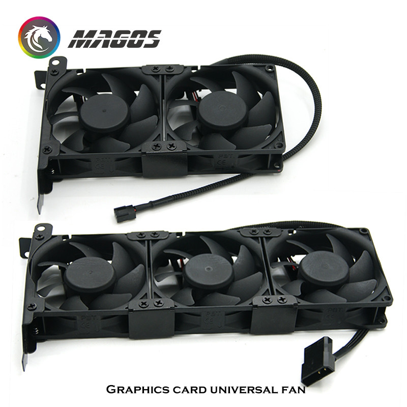 PC VGA COOLER GPU Cooling Fan 8025 PCI GPU Companion 2 Fans & 3 Fans Optional 3 PIN Plug/MOLEX 4Pin
