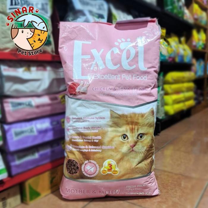 Excel Kitten 20KG Food Makanan Anak Kucing Cat Dry Kering Pelet Pakan