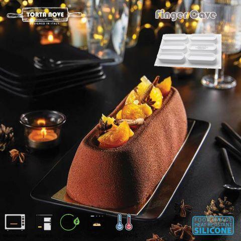 Cetakan kue kering eclair Choux Finger Cetakan silikon coklat tartlet