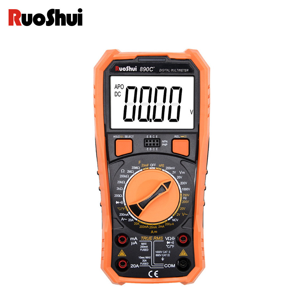 RuoShui VC890C+ Multimeter True RMS Professional High Accuracy Digital Multimeter with Shockproof