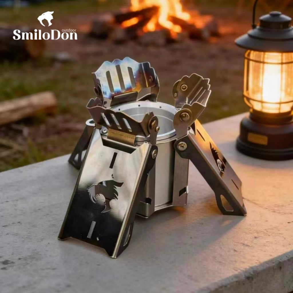 SmiloDon Camping Alcohol Stove Portable Picnic Alcohol Furnace Outdoor Hiking Cooking Stove Mini