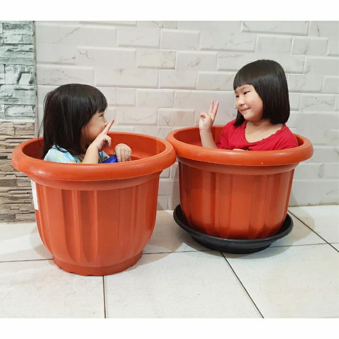 Top Grosir 50cm Pot Jumbo besar Merah pot bungapot buah besar pot tanaman