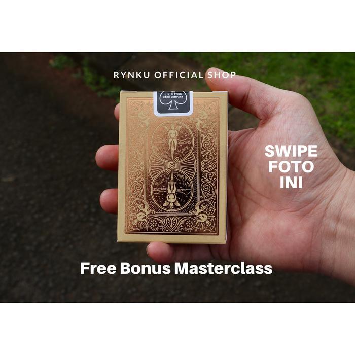 Kartu Remi Bicycle Metalluxe Gold 2022 Playing Cards By USPCC Made In USA + Free bonus Masterclass