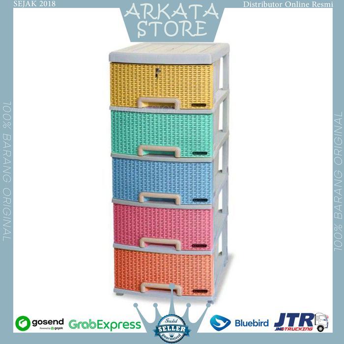 (INSTAN) Lemari Laci Plastik 4 Susun Napolly Contan 400 BB K1 FC - Cream
