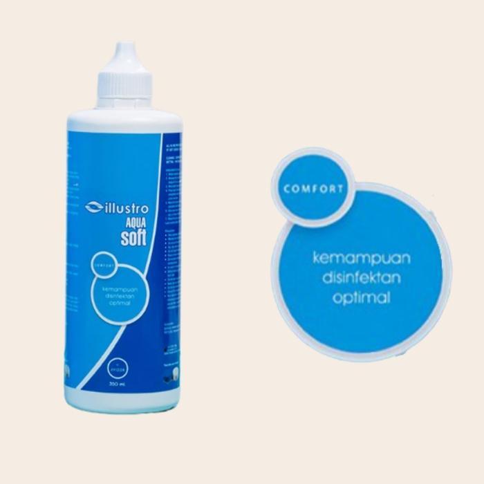 TWIN PACK AIR SOFTLENS ILLUSSTRO AQUA SOFT 350ML CAIRAN PEMBERSIH SOFTLENS