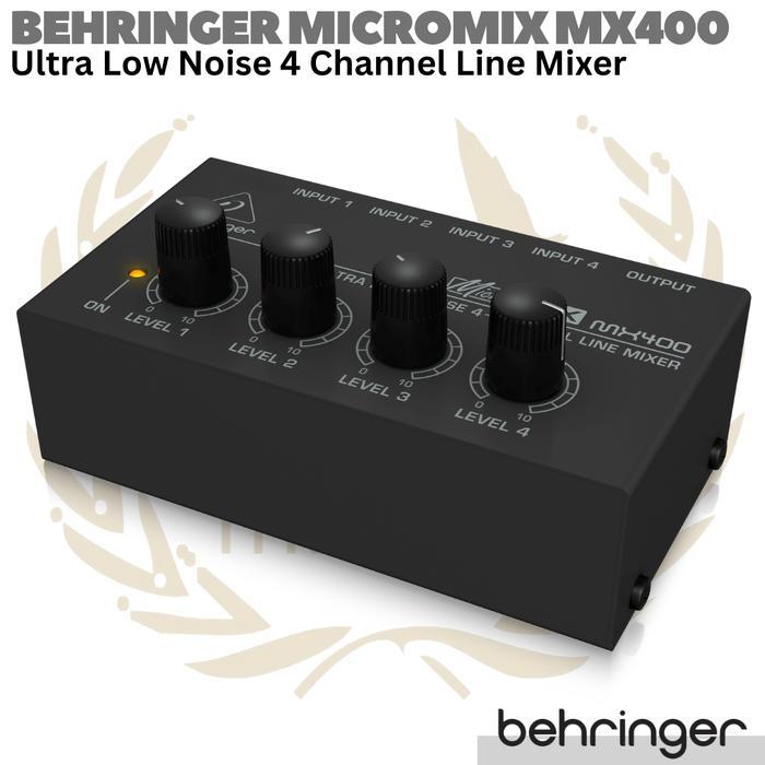 BEHRINGER MICROMIX MX400 4 Channel Line Mixer Mini Compact Portable