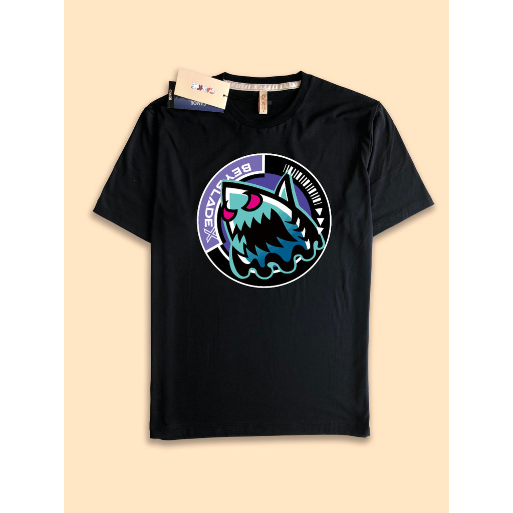 Kaos Tshirt Anime Beyblade X Gear Chip logo Shark Edge