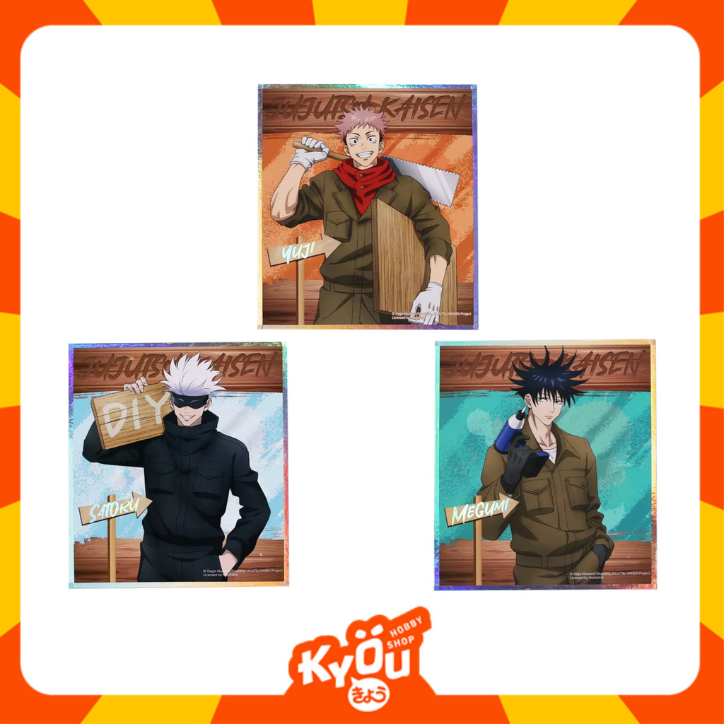 Itadori Yuji - Gojo Satoru -Megumi Decoration Worker Series Shikishi - Jujutsu Kaisen