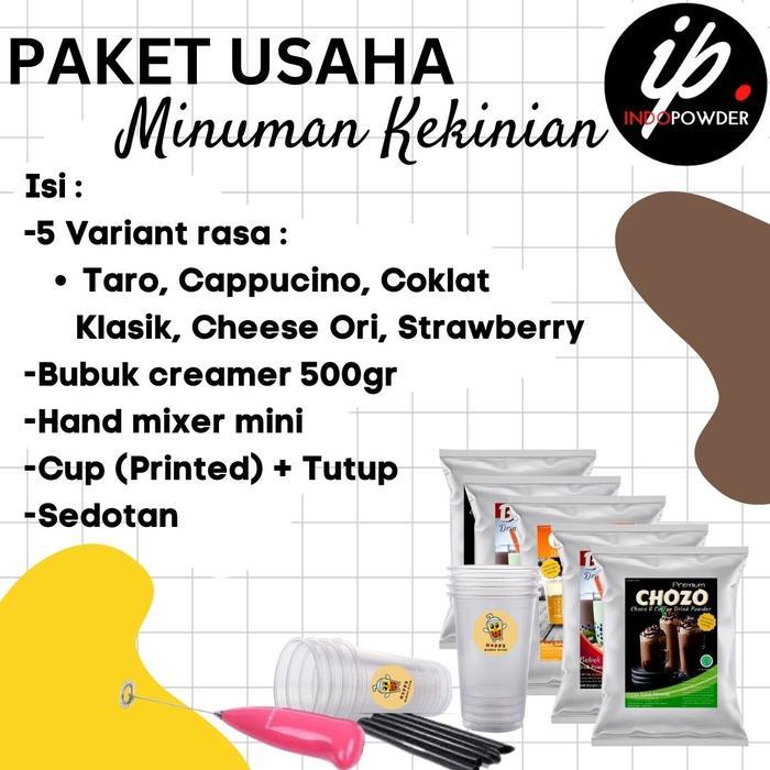 Paket Usaha Minuman Kekinian L Bisa Langsung Usaha - 5 Variant Minuman Terpercaya