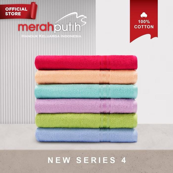 "New" PROMO  Handuk Merah Putih Uk 60x120 Bahan 100% Katun Meresap Air