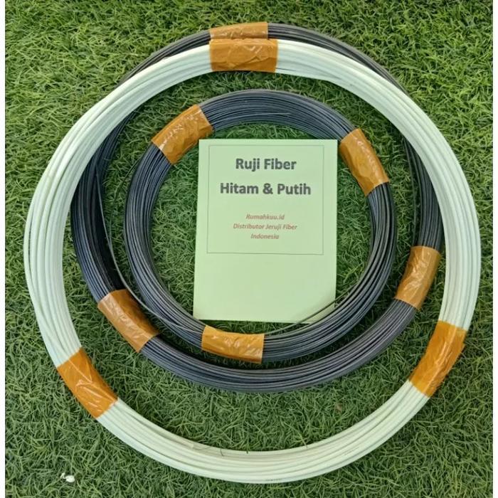 Ruji Fiber Hitam & Putih Semua Ukuran Untuk Sangkar Dondang Merpati Dan Layangan Naga Premium 1.0Mm