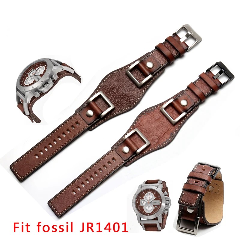 New design for fossil JR1401 JR1156 JR1157 24mm luxurious genuine leather strap tray gato watchband