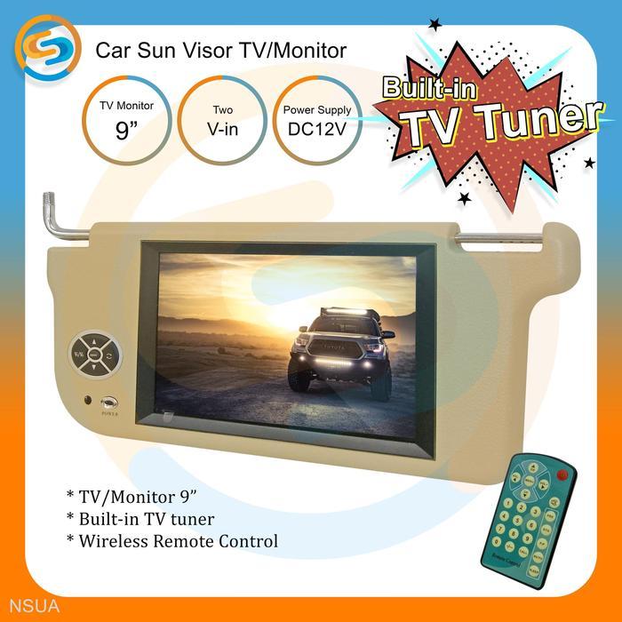 Tv Sunvisor 9 Inch Tuner Penahan Matahari