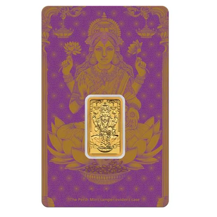 FAST PO 2 MINGGU 5 gram Perth Mint Diwali Lakshmi .9999 Gold Bar In Assay Emas Batangan