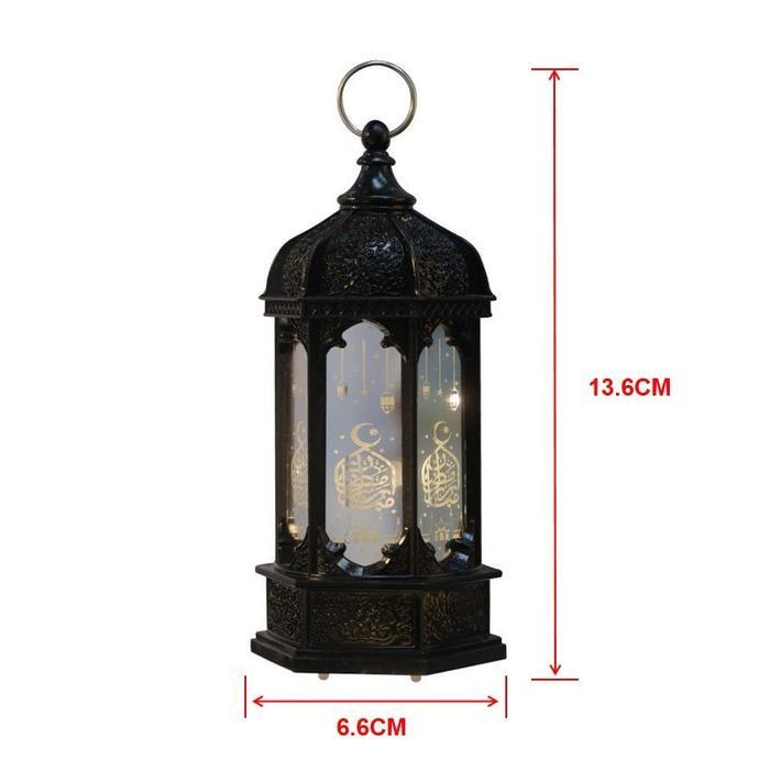Vixplorn LED Lampu Lilin Lentera Lampu Lilin Gantung Dekorasi Eid Mubarak Lentera Led Kubah Masjid