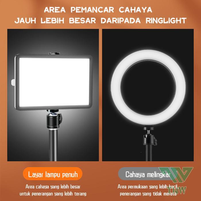 Tnw Overhead Stand Tripod Hp + Led Lampu Stand Holder Bracket 360 Overhead Tripod Lampu Phone Holder