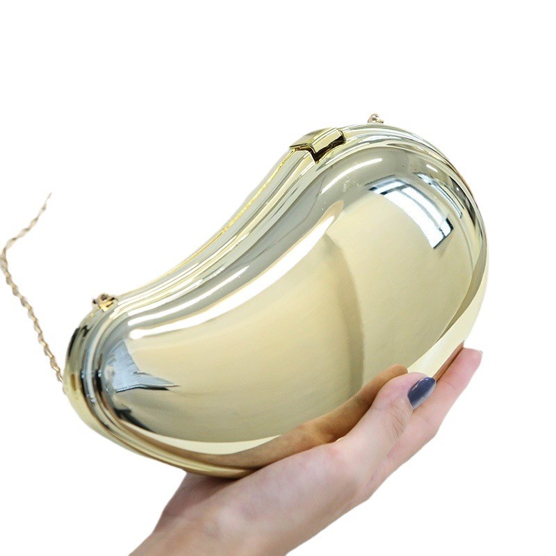 New Mango Bag Shoulder Bag Acrylic Mirror Plated Makeup Bag Crossbody Trend Beach Bag Party Bag