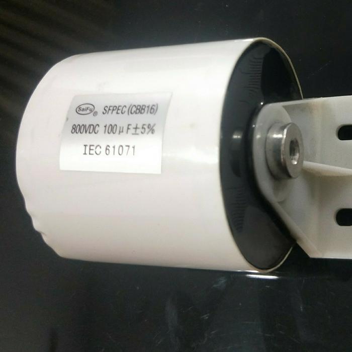 Kapasitor Mesin Las Cbb16 100Uf 800Vdc +-5% Capacitor 100 800V Dc Vdc