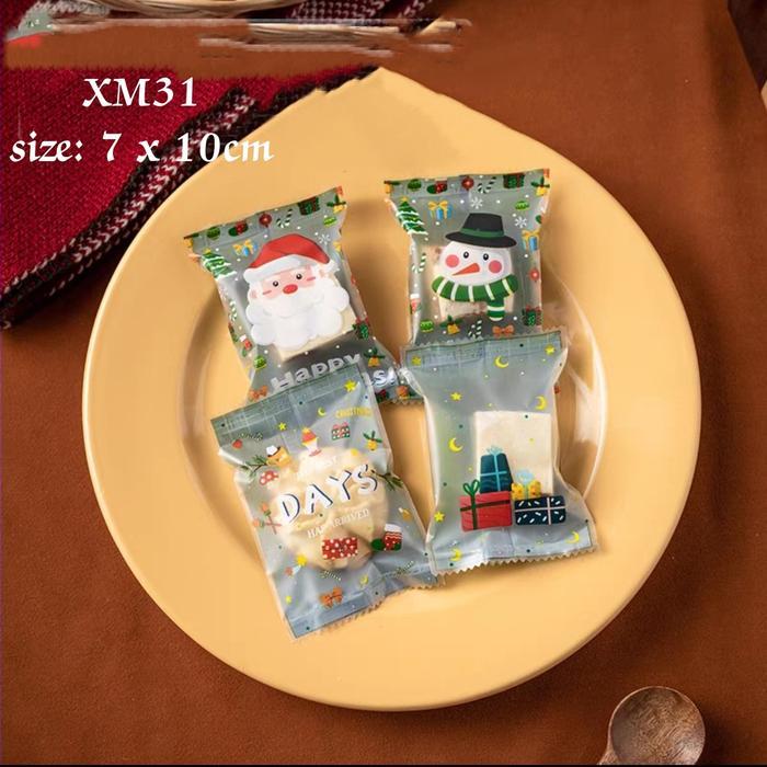 Plastik Natal Xm31 Plastik Kue Kering Cookies Nastar Plastik Christmas