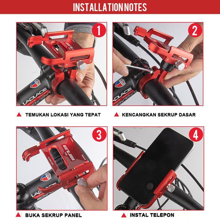 (HADIAH GRATIS) P30 ORIGINAL HOLDER HP MOTOR DUDUKAN PONSEL ALUMINIUM ALOY HOLDER HANDPHONE