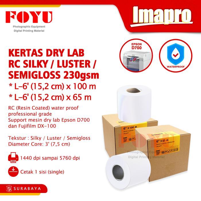 Kertas Cetak Foto Photo Paper Mesin Printer Dry Lab Surelab Epson D700 D830 D1030 Fujifilm Dx100
