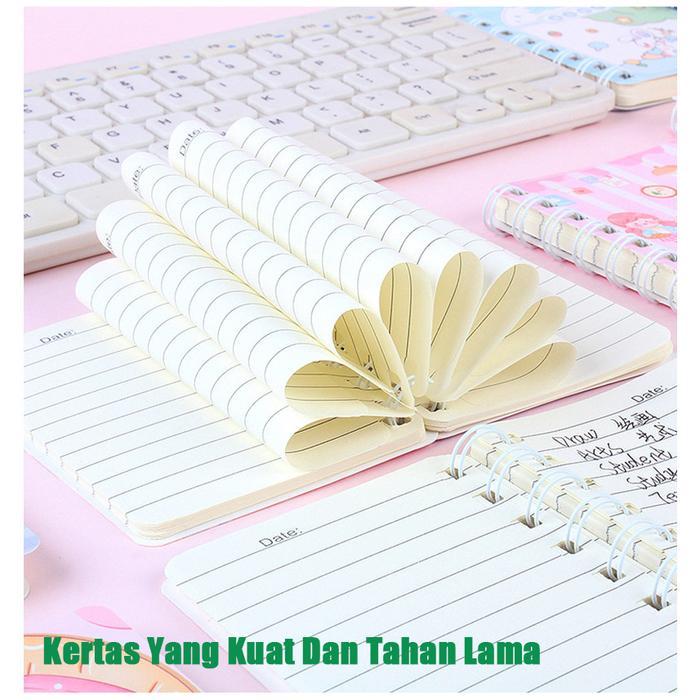 PAKET 4 PCS Notebook A5 Buku Catatan Sekolah Aesthetic Buku Diary Motif Korea Buku Tulis Bergaris