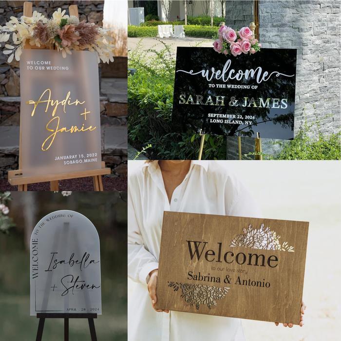 Welcome Sign Kayu / Dekorasi Lamaran Pernikahan / Wooden Sign / Wedding Sign / Ucapan Selamat Datang