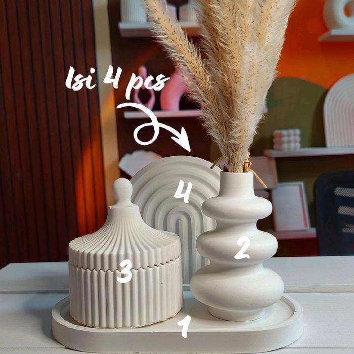 Dh.Us Set Dekorasi Vas Nordic Pot Bunga Kering Vas Aestetic Dekorasi Konten Souvenir Pernikahan