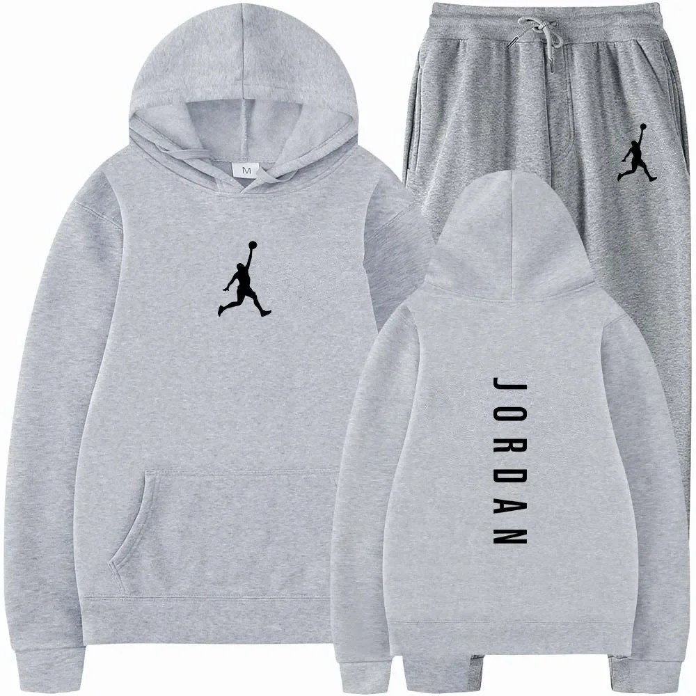 Men's 2025 high-quality sportswear sweatshirt + sweatpants, fashionable sportswear sweatshirt set
