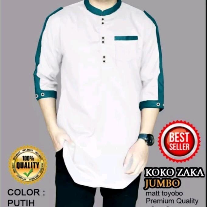 Best Seller Baju Muslim Kurta Zaka Lengan 3/4 Katun Terkece Koko Original