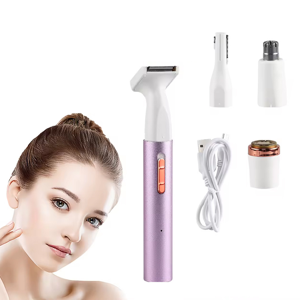 Electric Eyebrow Hair Remover for Women Rechargeable 2 in 1 Eyebrow Trimmer and Face Shavers for