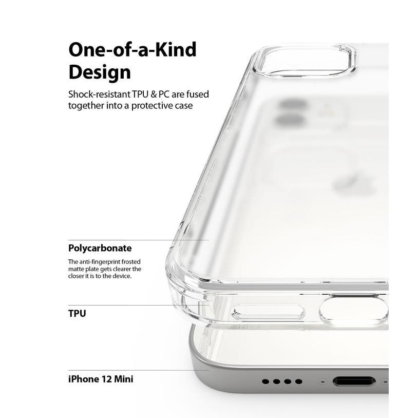 Ringke Casing Compatible For Iphone 12 / 12 Pro Fusion Matte Clear Bening Case No Yellowing Tipis