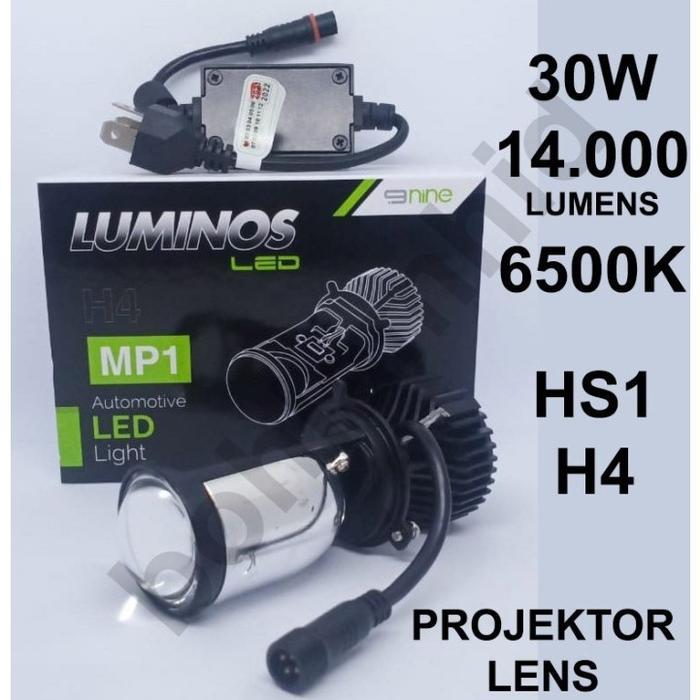 C - Lampu Led Motor Projektor Mp1 Hs1 H4 Hi Lo Luximos Super Terang 14000Lumens