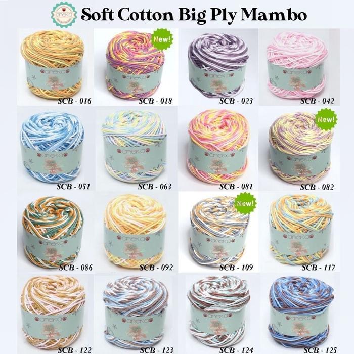 "New" KATALOG - Benang Rajut Katun Bali Sembur Mix / Soft Cotton Big Ply Mambo
