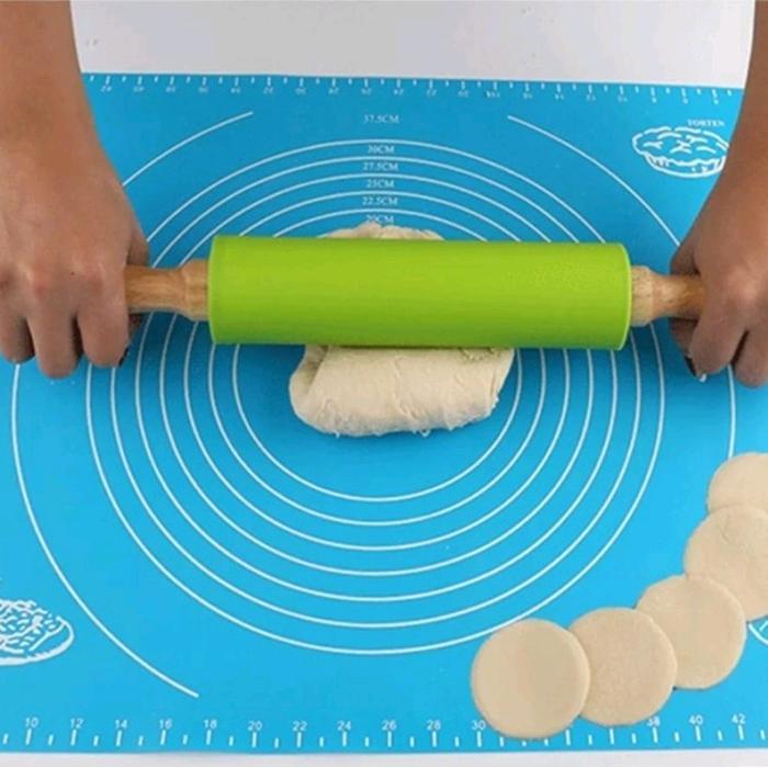 SET ROLLING PIN DAN ALAS ADONAN SILIKON/ALAS KUE