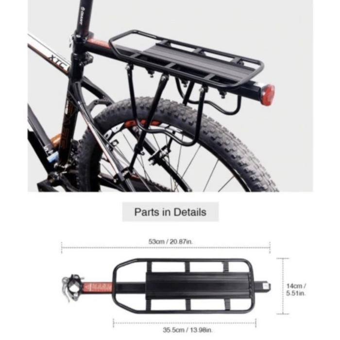 BONCENGAN SEPEDA RAK TOURING RACK PANIER ANAK LIPAT GUNUNG MTB TAIWAN