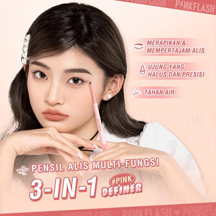 [Official]PINKFLASH#PinkDefiner 3-in-1 multi-use eyebrow pencil Triangular teardrop tip smooth
